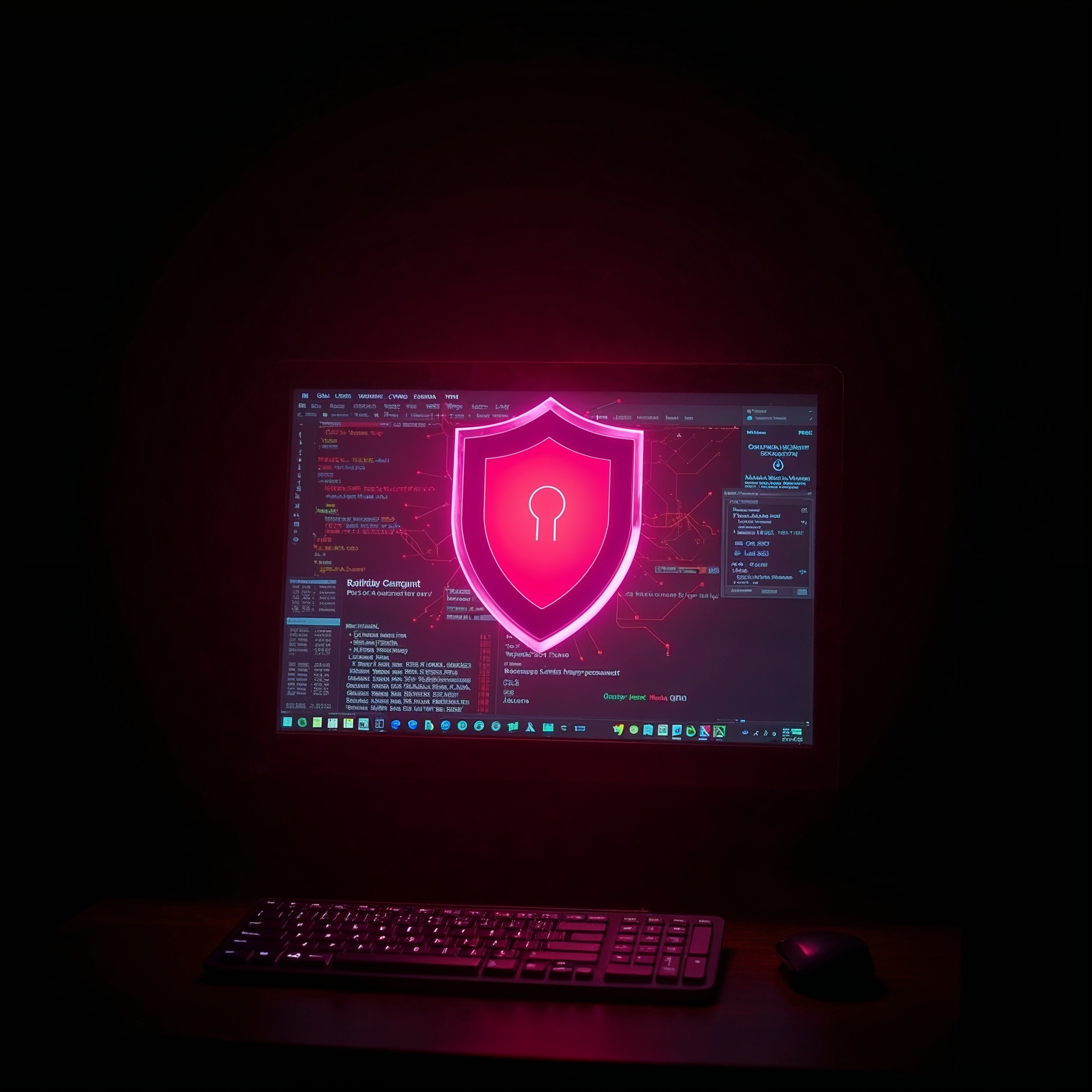 An image depicting a computer with Endpoint Detection & Response on screen